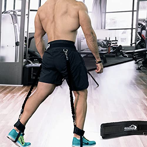 WHITECLOUDZ Vertical Jump Trainer – Professional Leg Strength Resistance Bands for Vertical Jump Training – Premium Jumping Trainer, Volleyball Trainer & Basketball Trainer – (20 Lbs. Each Band)