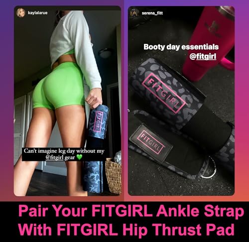 FITGIRL - Ankle Strap for Cable Machines and Resistance Bands, Work Out Cuff Attachment for Home & Gym, Glute Workouts - Kickbacks, Leg Extensions, Hip Abductors, for Women Only (Cocoa Brown, Pair)