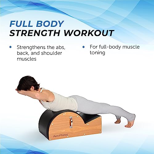 AeroPilates Precision Series Arc Barrel - Posture Corrector Pilates Barrel - Home Pilates Back Stretcher - Pilates Strength Workout Machine for Home Gym - Up to 300 lbs Weight Capacity