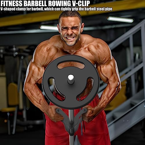 V Bar Landmine Handle Attachment for Barbell Bar, Solid Multi-Grip T-Bar Row Handle Attachments with Non-Slip Rubber Grip, Fits Olympic Bars Strength Training Bars