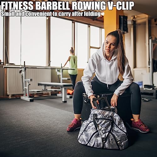V Bar Landmine Handle Attachment for Barbell Bar, Solid Multi-Grip T-Bar Row Handle Attachments with Non-Slip Rubber Grip, Fits Olympic Bars Strength Training Bars