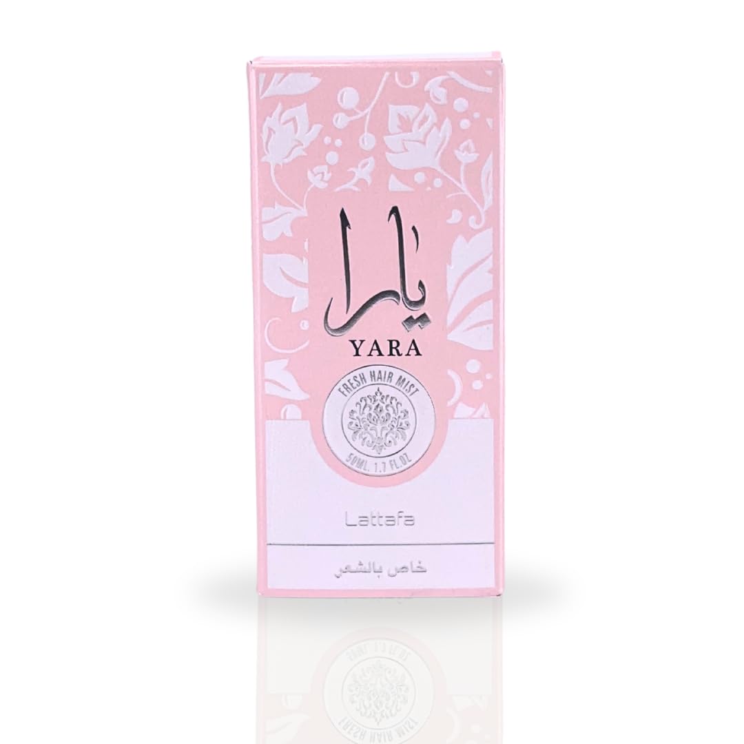 Lattafa Perfumes YARA Fresh Hair Mist 50ML (1.7 OZ), Experience the Sweet & Sensual Aroma.