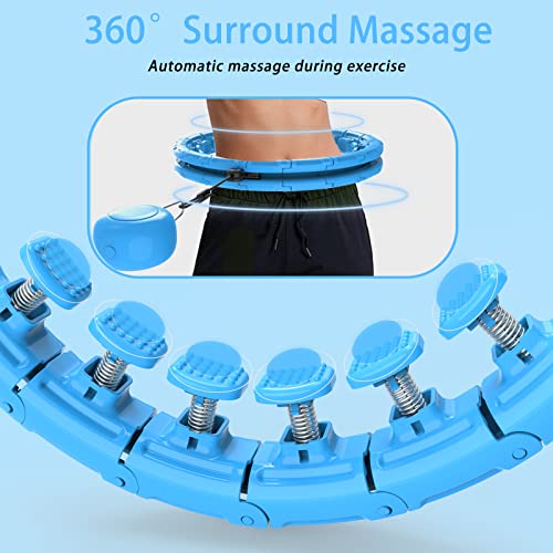 Infinity Weighted Exercise Hoop Plus Size for Adults Weight Loss,16/30/31/32 Knots Smart Fitness Circle for Women/Men Fitness Aids,Fitness and Massage 2 in 1,with Weight Adjustable Spinning Ball
