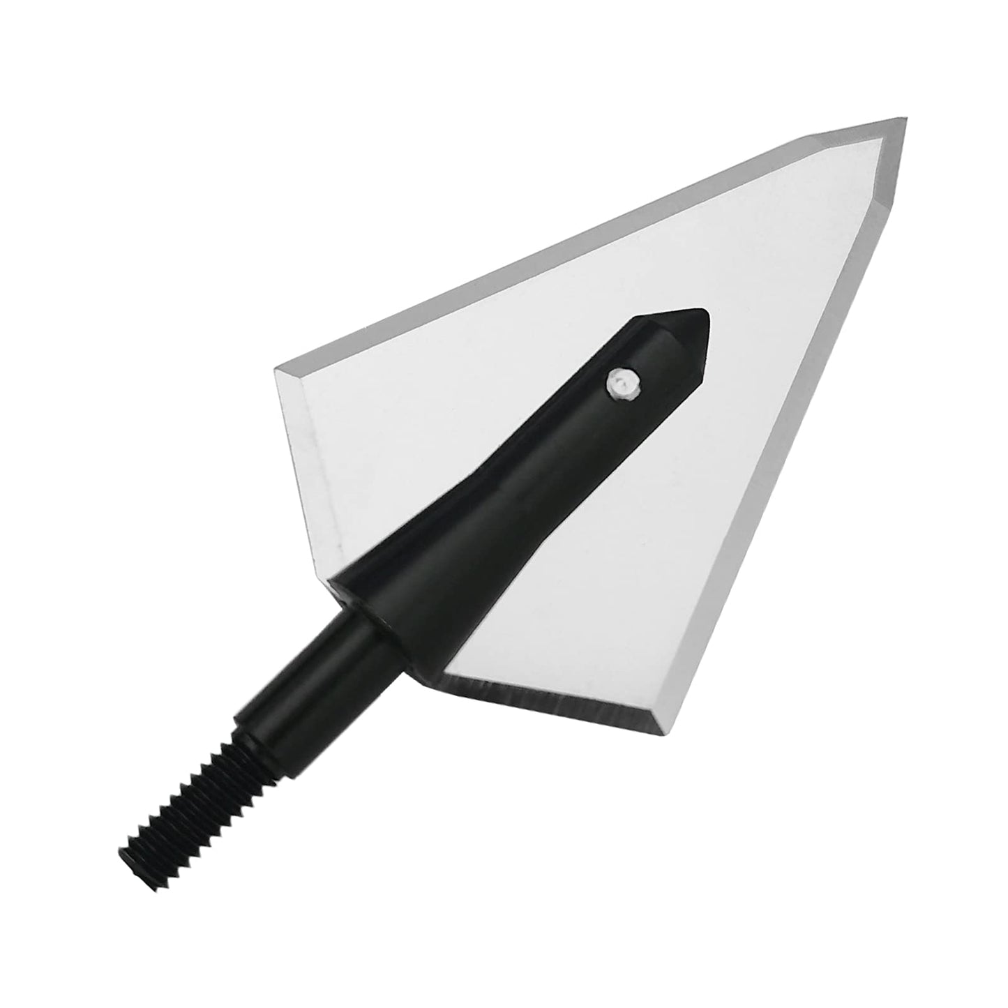 LeeMui Aluminum Hunting Archery Broadheads Blades Grain Screw-in Arrow Heads Tips Portable Case for Arrowheads Broadheads Black
