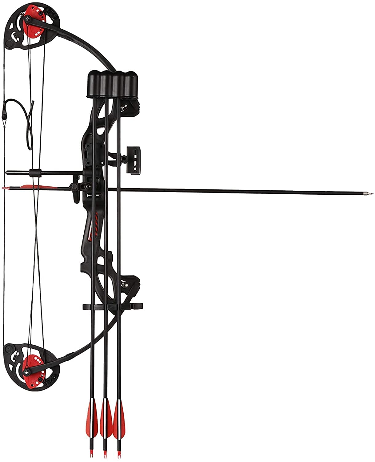 PANDARUS Compound Bow Archery for Youth and Beginner, Right Handed,19”-28” Draw Length,15-29 Lbs Draw Weight, 260 fps (Black Left Handed)