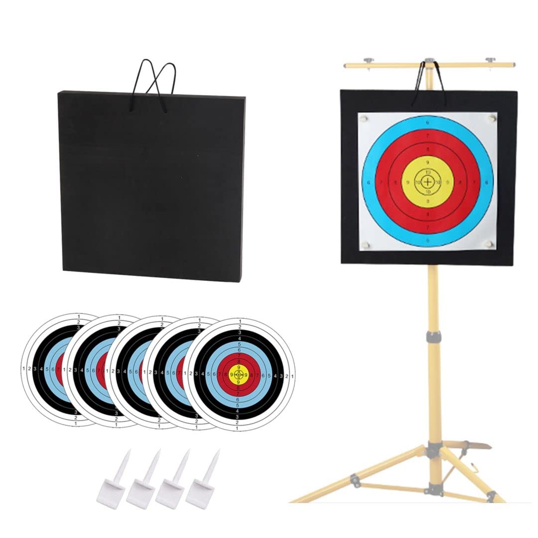SOPOGER Archery Target for Backyard Adult, Easy Arrow Removal Bow Target, Durable Bow and Arrow Target for Youth Outdoor Shooting Practice (EVA Target with Rope)