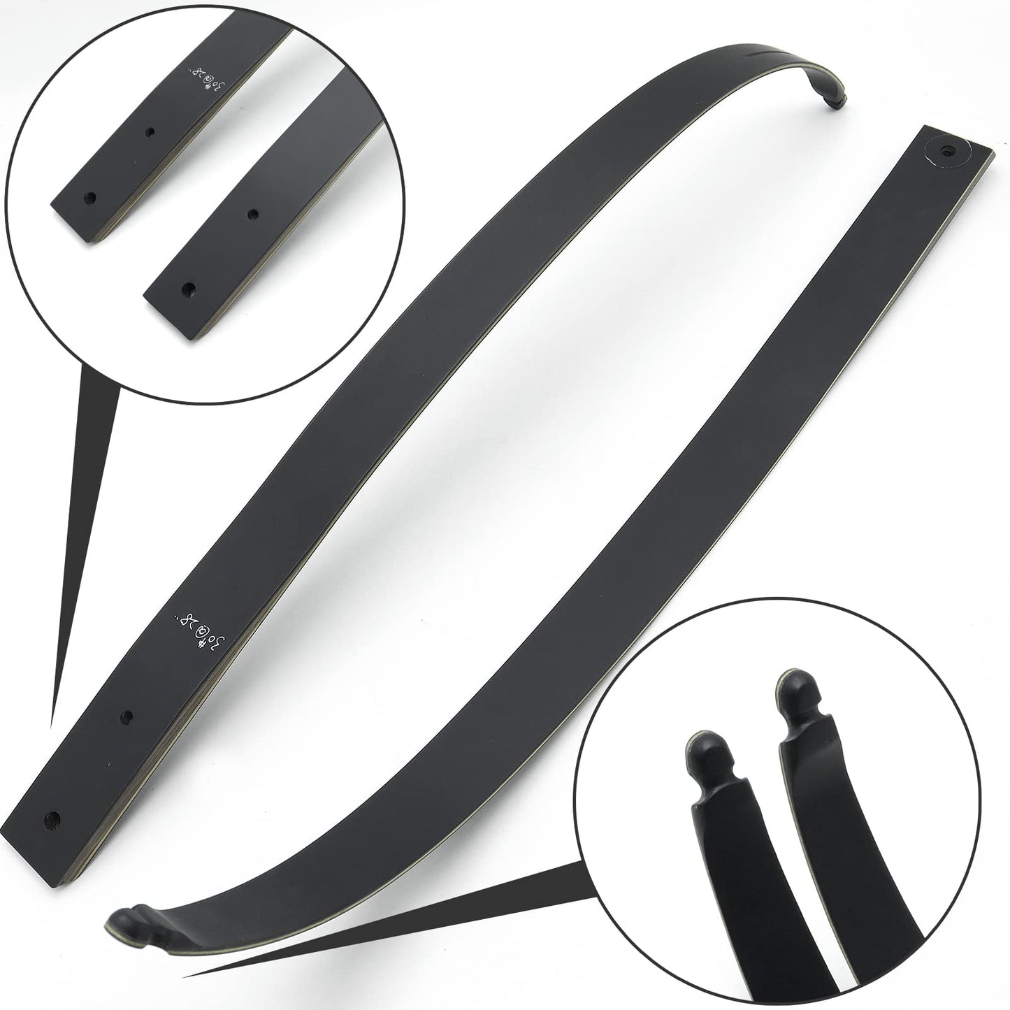 OBTOUTDOOR Black Hunter Original Takedown Recurve Bows for Adults Archery Recurve Bow Set 60" 20-60 lbs Right Hand for Outdoor Targets Practice Hunting Training Competition (Blue-40lbs)
