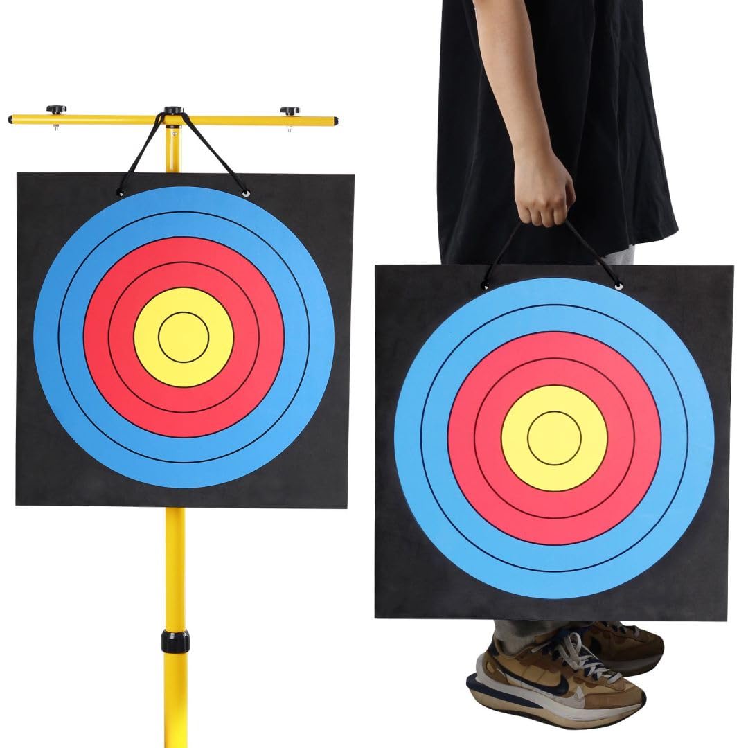 SPG Archery Target for Backyard Adult - EVA Foam Big Archery Target for Bows up to 50 Lbs, Durable Bow and Arrow Target for Backyard Shooting Practice with Arrow Puller (4 Inches Thick)