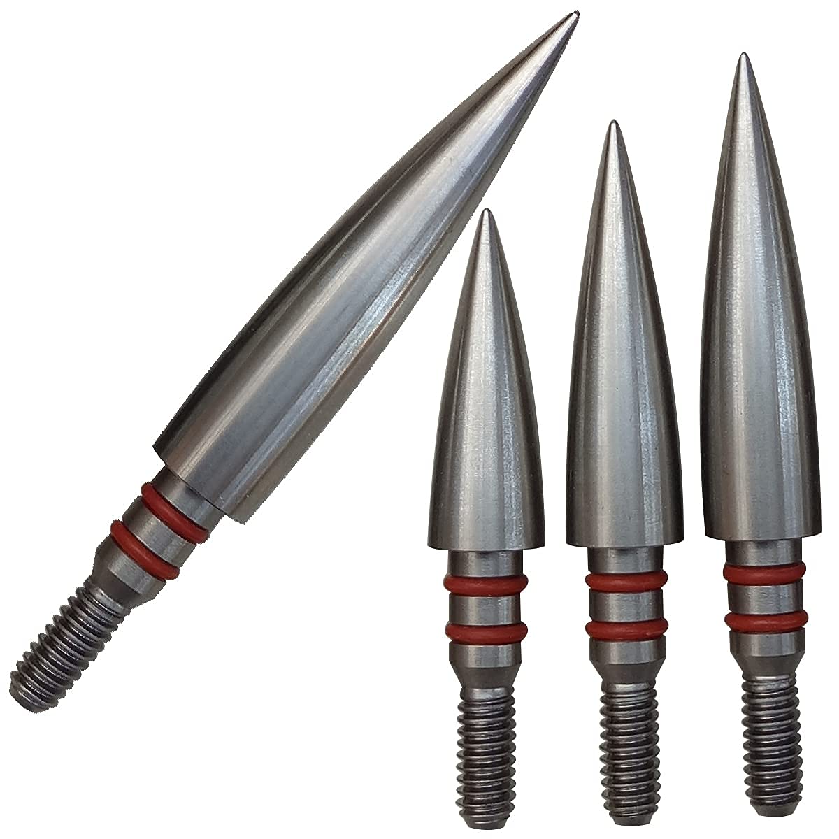 Aklisdlha Field Points arrowheads 100/125/150/200/300 Grains Archery Field Points,Stainless Steel Screw in Archery Field Tips and Broadheads (1 Dozen 12 PCS)(5/16″-Combination)