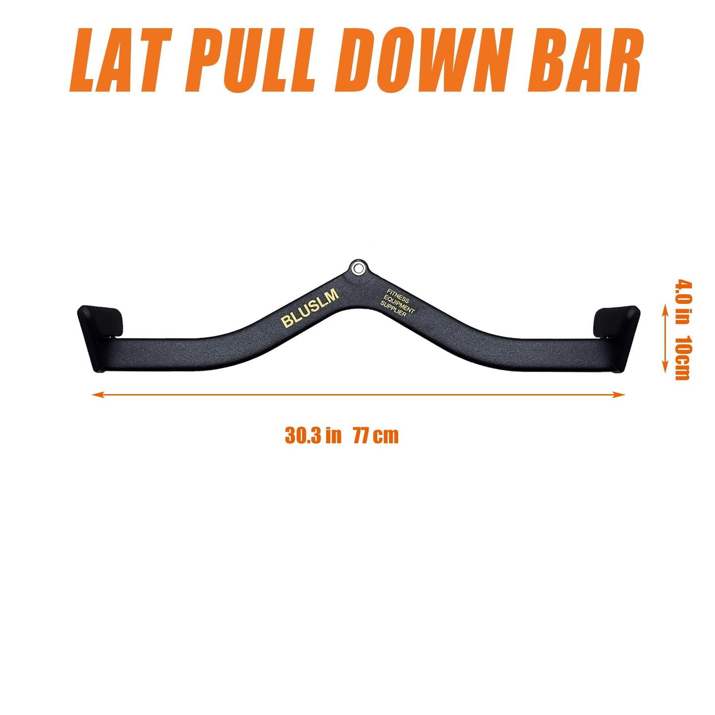 BLUSLM LAT Pull Down Bar for Cable Machine, LAT Pulldown Attachments T Bar V Bar Cable Attachment, Back Tricep Bar Strength Training Handle (BL4PLUS)
