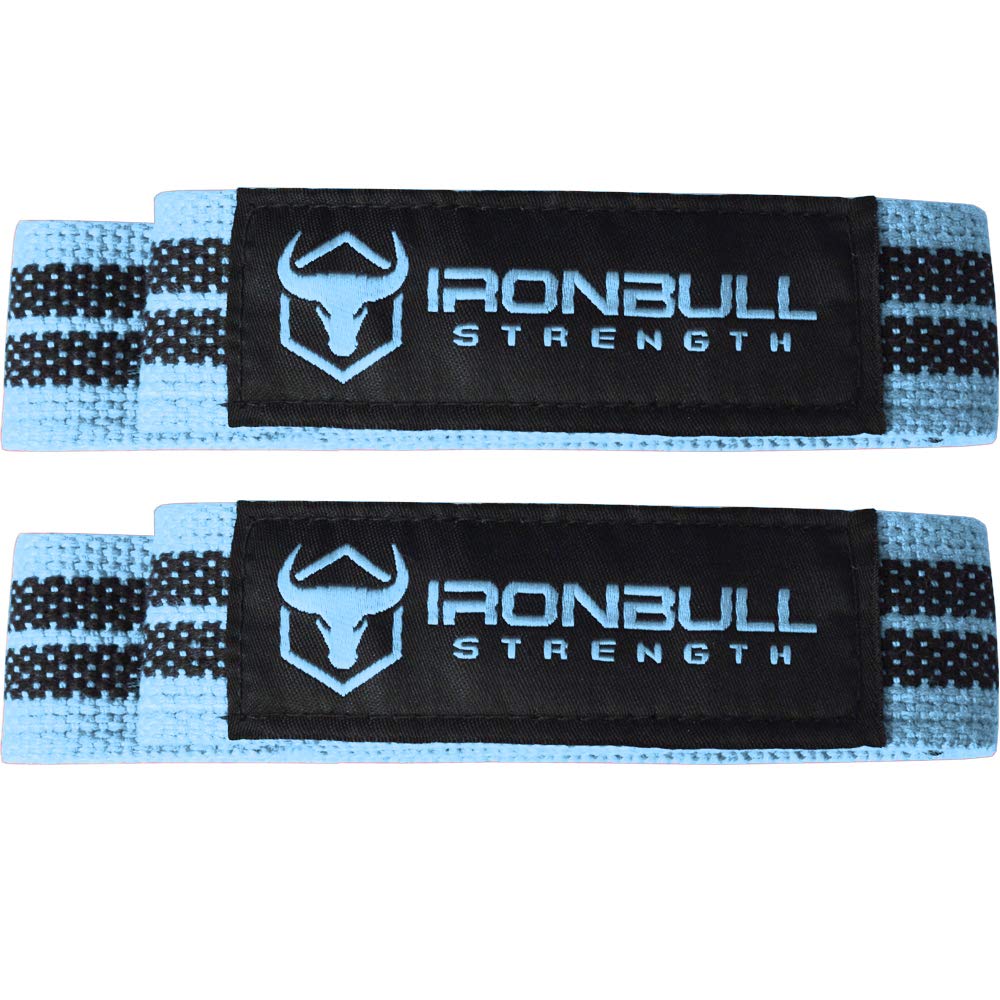 Lifting Straps (1 Pair) - Padded Wrist Support Wraps - For Powerlifting, Bodybuilding, Gym Workout, Strength Training, Deadlifts & Fitness Workout (Cyan - No Padding)