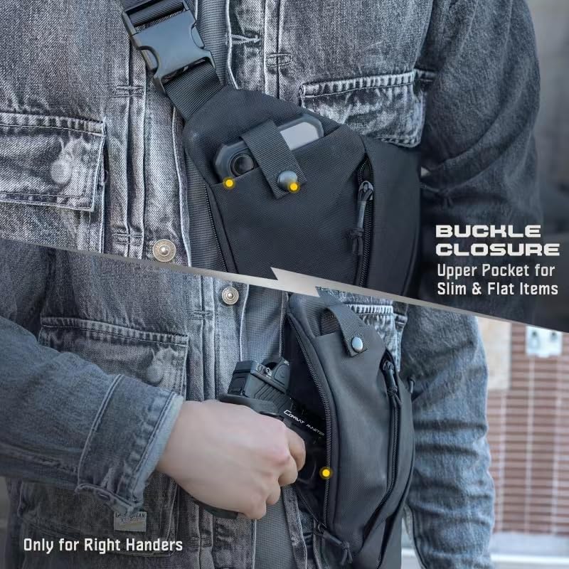 WYNEX Tactical Crossbody Sling Bag,Concealed Carry Bag for Men Women,Anti Thief Crossbody Bags,CCW Sling Bag,EDC Carry Bags