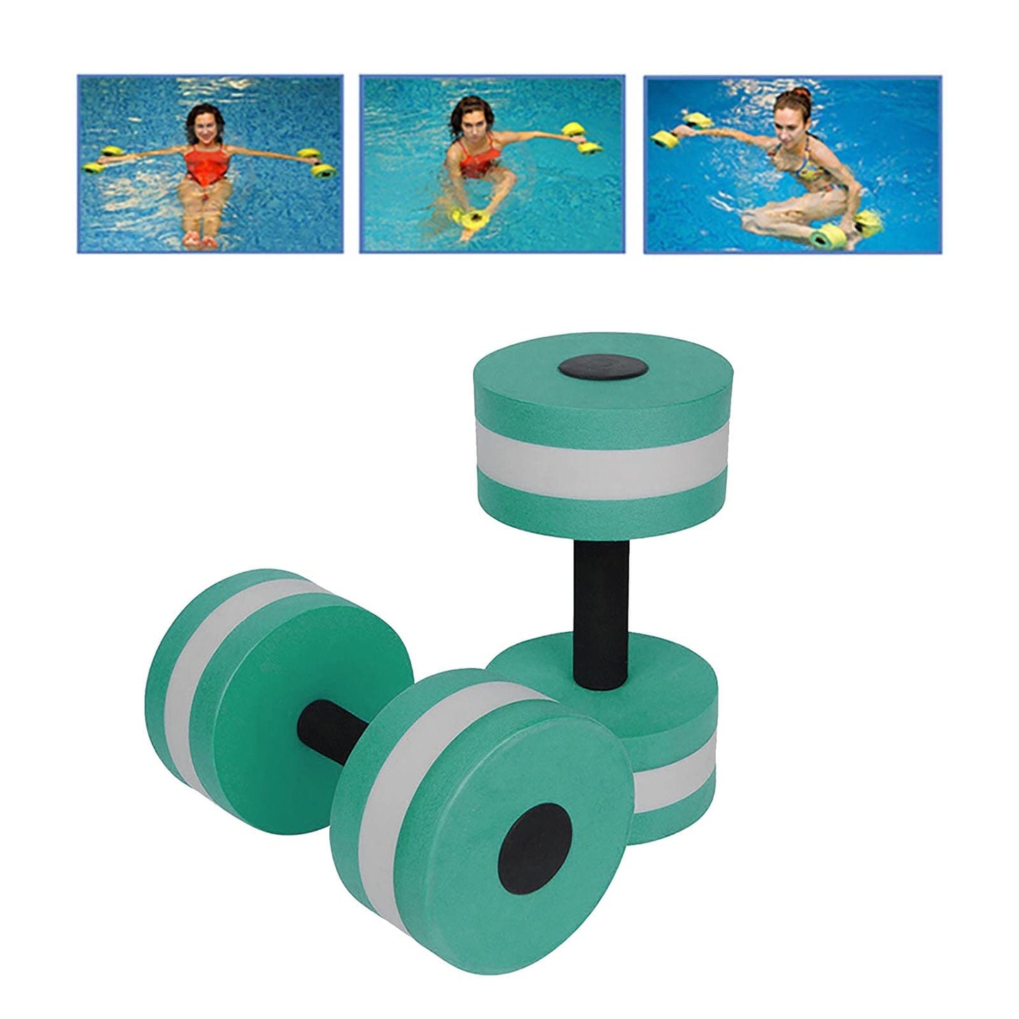 Lagukka Aquatic Dumbbell Set, 2PCS Water Dumbells Pool Resistance Water Fitness Equipment Foam Dumbbell Water Aerobics Fitness
