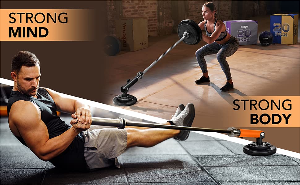 Yes4All T-Bar Row Plate Post Insert Landmine – Fit 2” Olympic Bars – Full 360° Swivel & Easy to Install (Black)