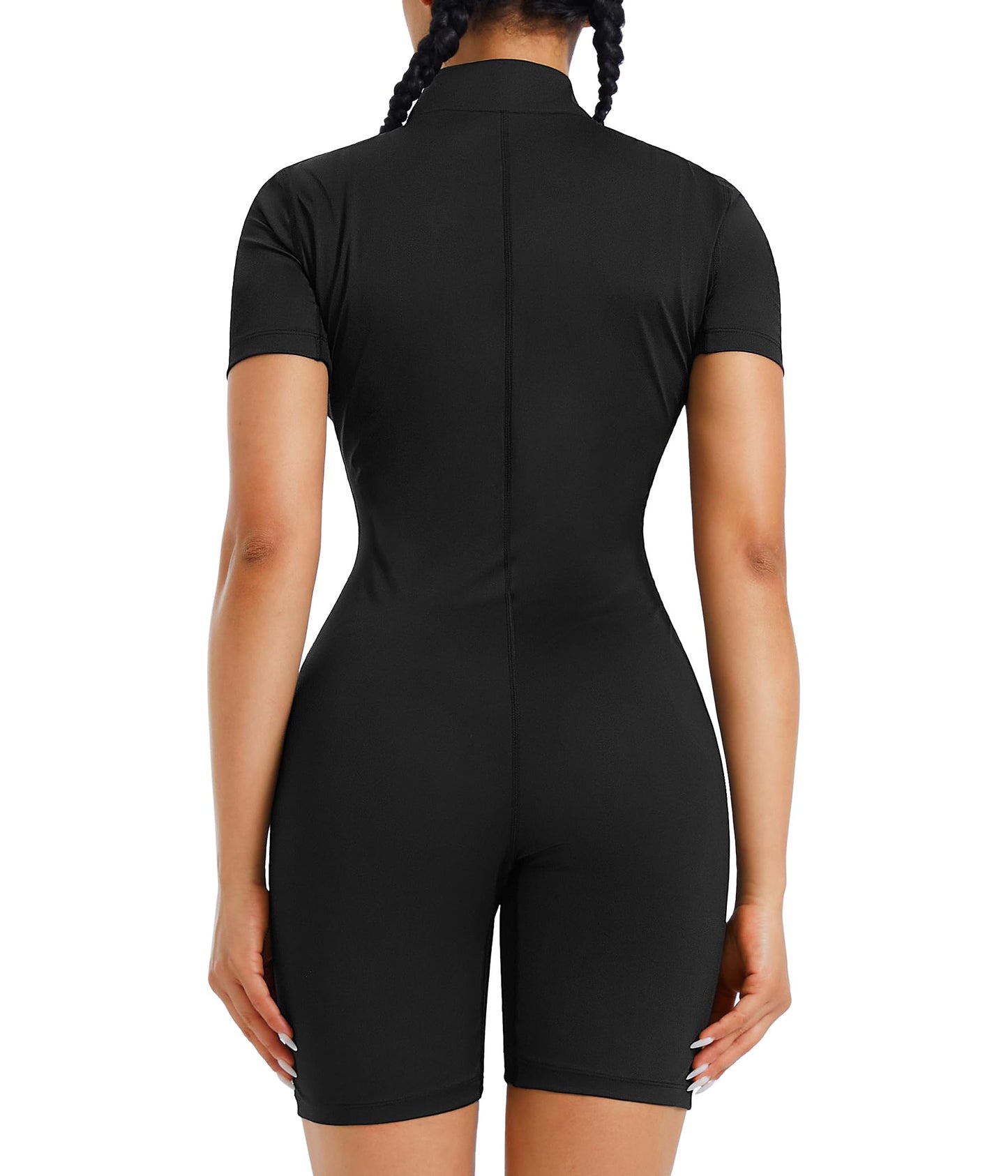 Junlan Sauna Suit for Women Full Body Jumpsuit Waist Trainers for Women Belly Fat Workout Sweat Suit(Silver,Small)