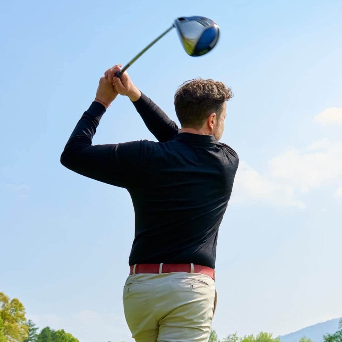 BALENNZ Long Sleeve Polo Shirts for Men Moisture Wicking Mens Long Sleeve Polo Shirts Quick Dry Golf Polos for Men Athletic Long Sleeve Golf Shirt Men 4CXL