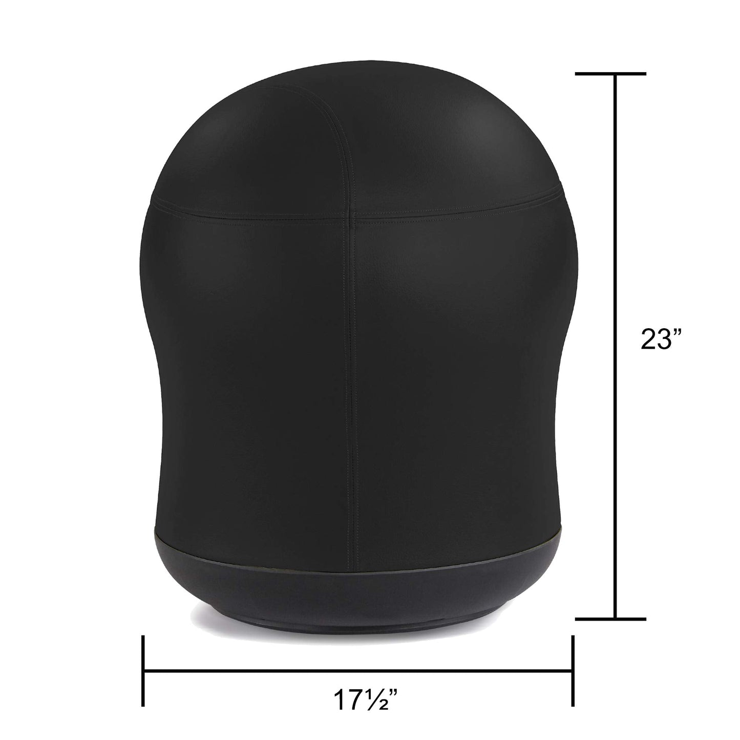 Safco Zenergy Swivel Ball Chair, Anti-Burst, Vinyl Exercise Ball Chair for Home, Office & Classroom, Ideal for K-12, Supports Active Seating, Black Vinyl