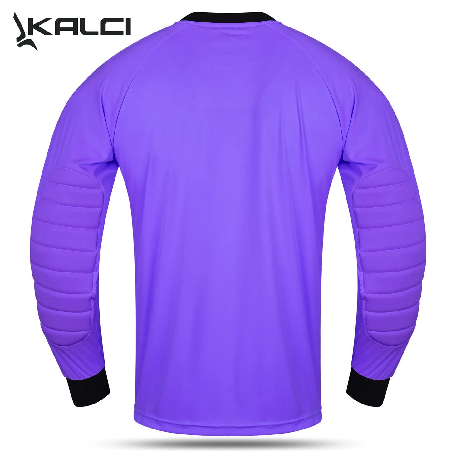 Kalci Hidden Chest Padding Soccer Goalie Jersey Youth & Adult Long Sleeves Elbow Padded Goalkeeper Shirt for Boys & Girls (Lavender - XX-Small)