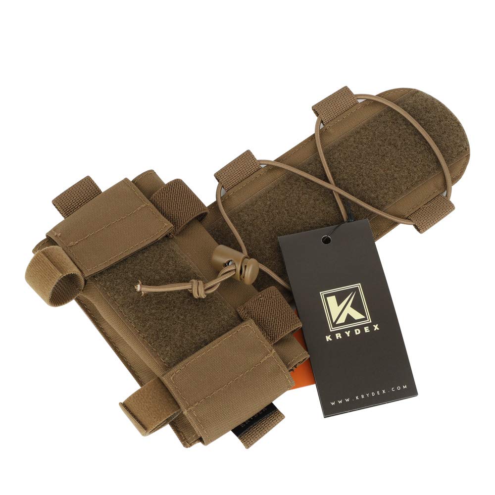 KRYDEX Tactical Helmet Battery Pouch Counterweight Pouch Helmet Battery Pack Balance Weight Bag with Hook&Loop for Tactical Helmet (Upgraded Pouch-CB)