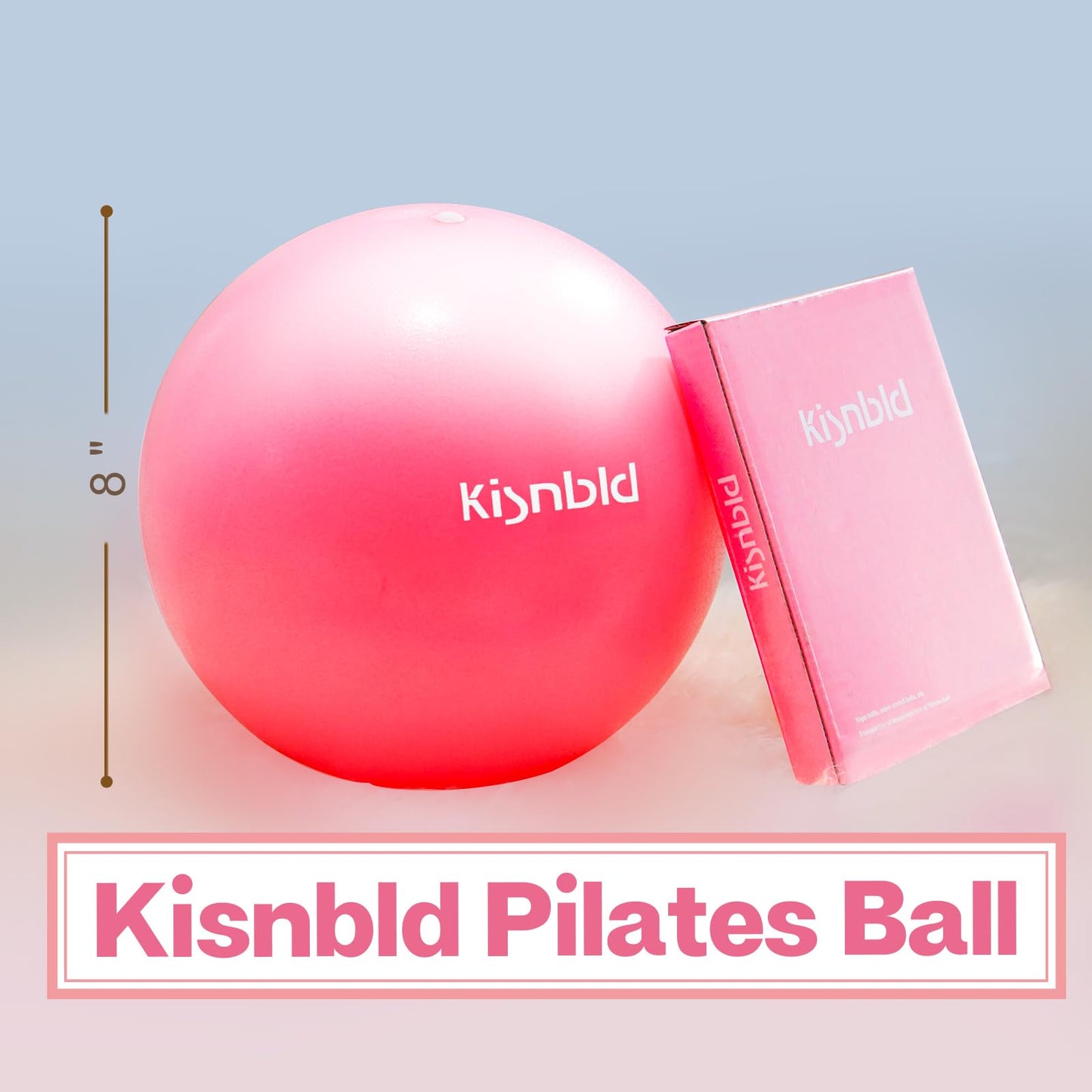 kisnbld Small Exercise Ball, 9 Inch Mini Pilates Ball, Anti Burst and Slip Resistant Mini Yoga Ball for Stability, Fitness, Physical Therapy, Stretching & Core Strength Workout at Home Gym & Office