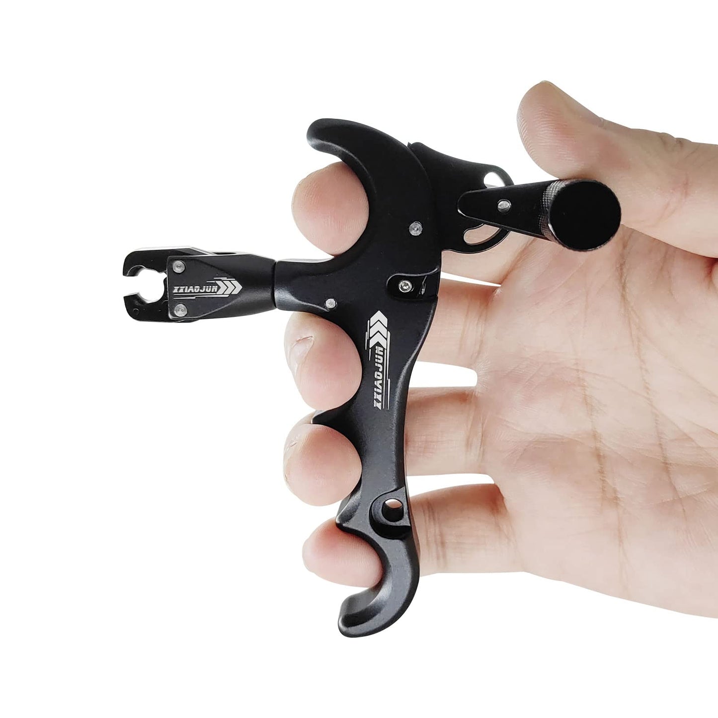 Compound Bow Aid Trigger and 10 feet D Loop Rope,4 Fingers AdjustableThumb Release Bow Aluminum Alloy Aids,for Outdoor Hunting ,Adult Archery