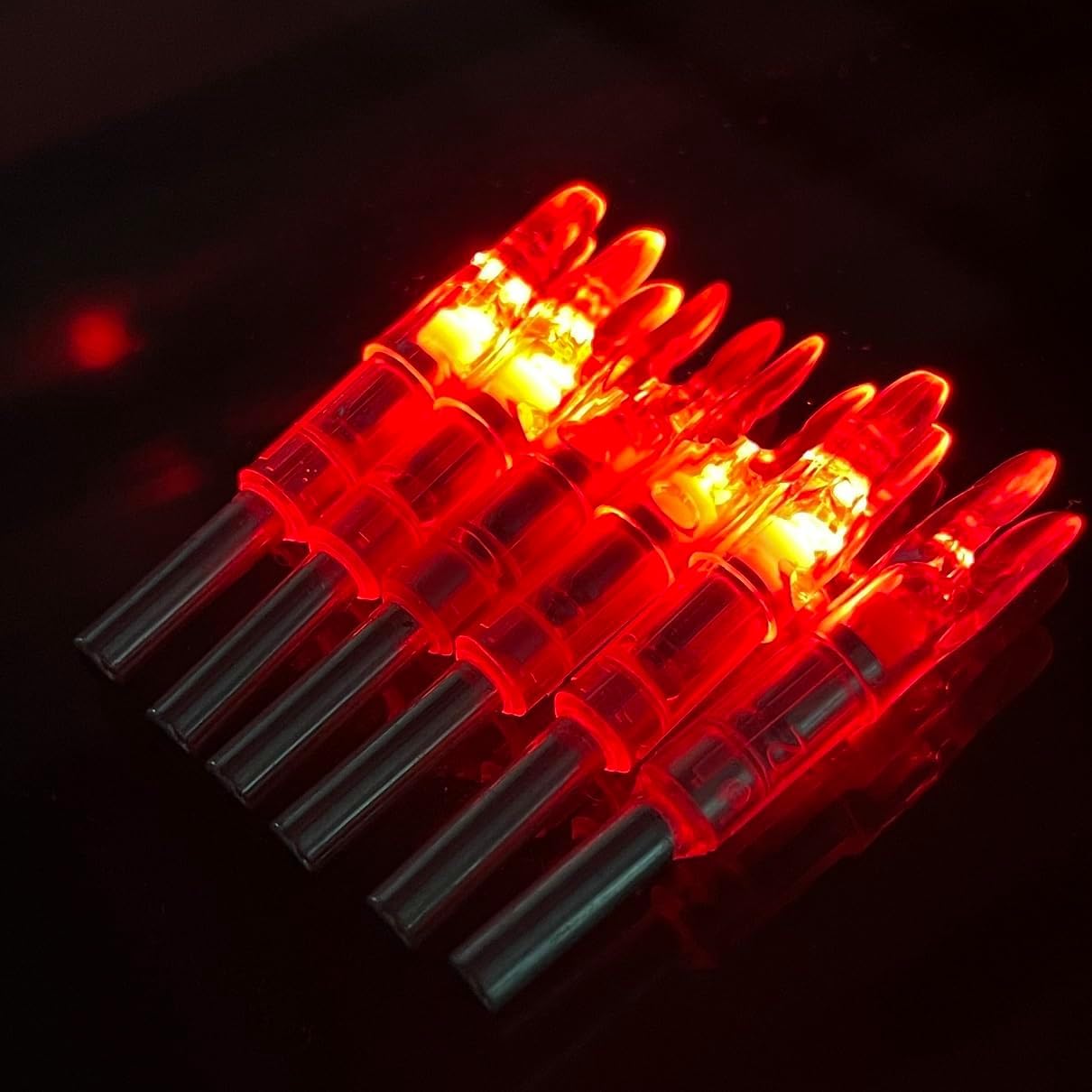 KEAUP 12-Pack or 6-Pack S Lighted Nocks for Arrows .244/6.2mm Lighted Arrow Nocks for Archery Hunting, Screwdriver Included