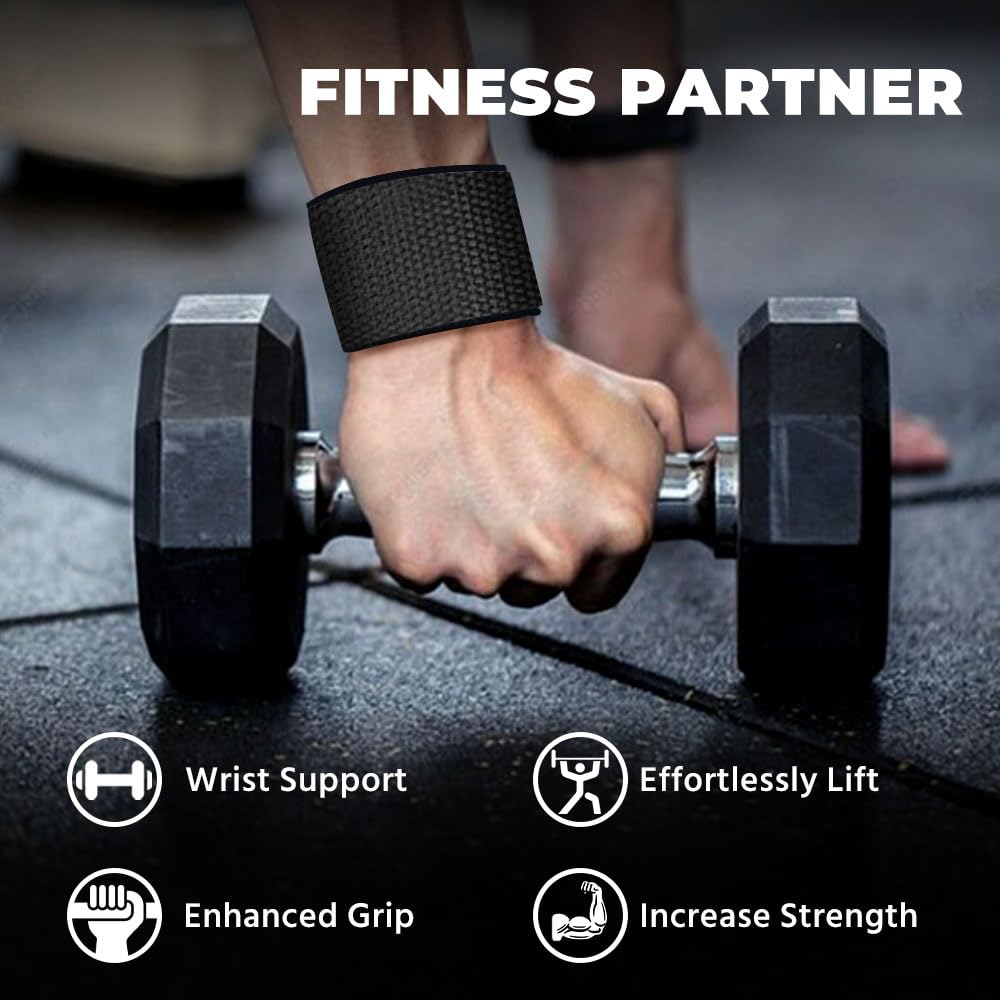 Lifting Straps, Weightlifting Straps, Deadlift Straps with Padded Neoprene for Power Lifting, Bodybuilding, Gym Workout, Strength Training & Fitness Workout - Light Blue