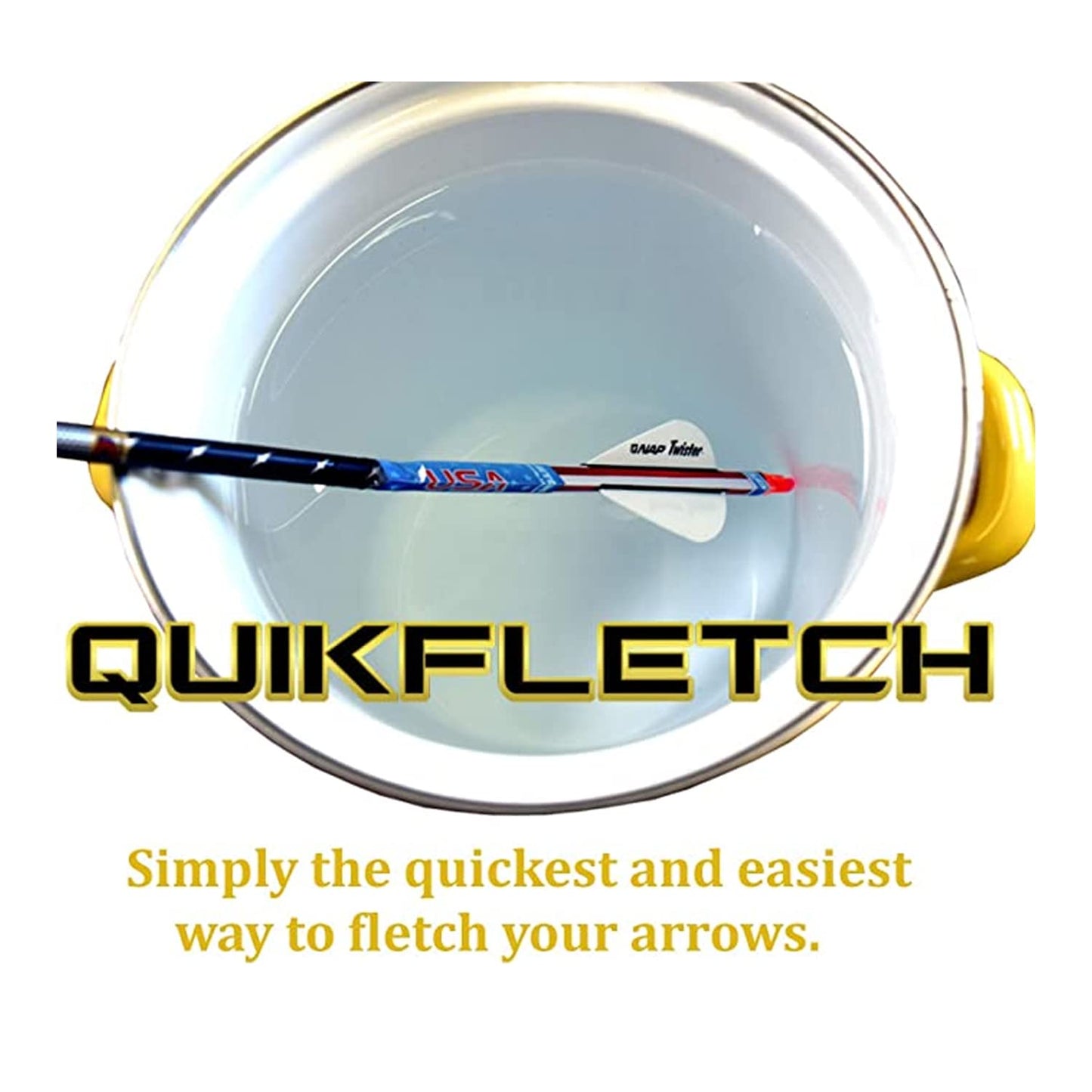 New Archery Products NAP Quickfletch Hellfire STD 3" Vanes Arrow Fletching System White and Yellow...