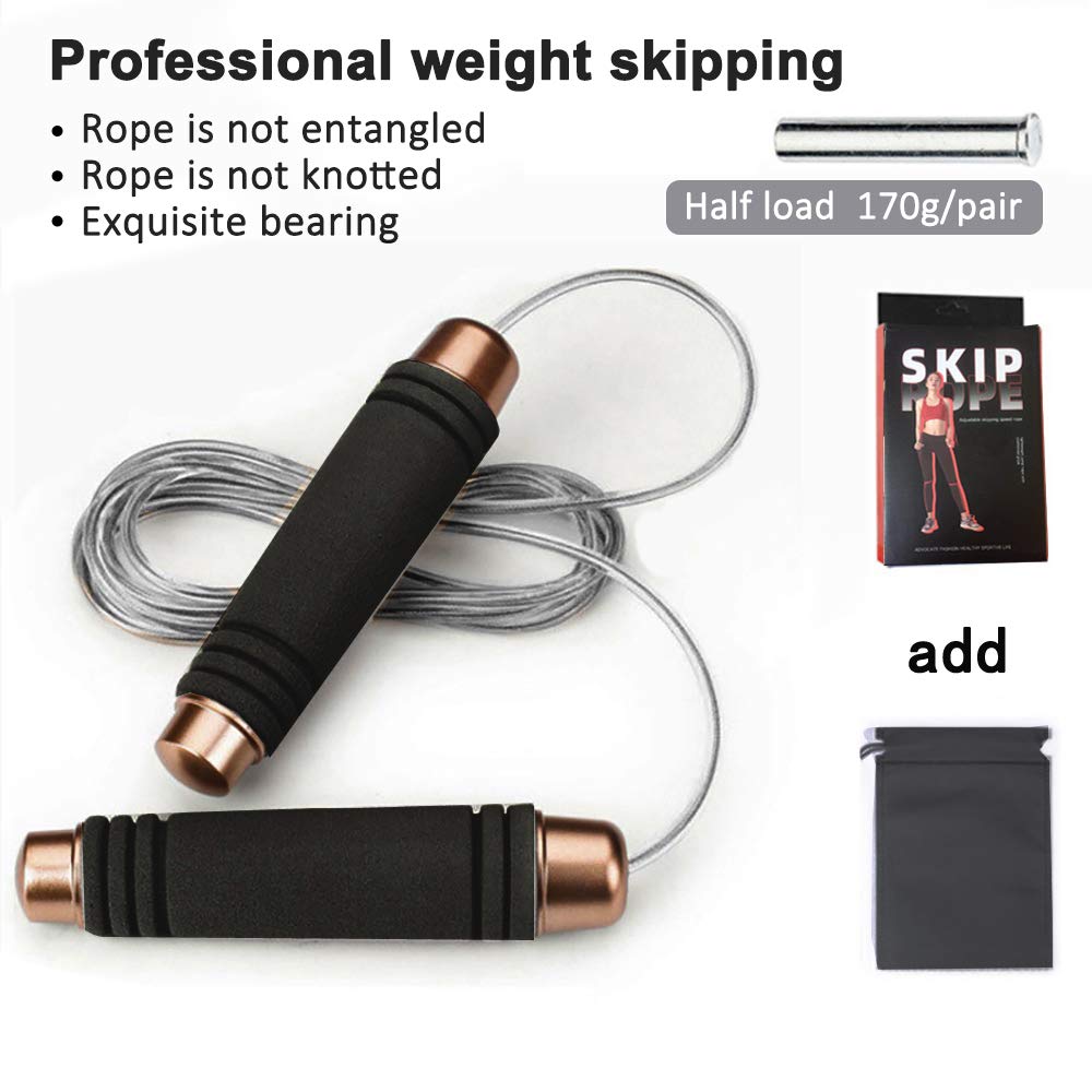 Gaoykai weighted jump rope for handle,Tangle-Free PU Wire rope with bearing comfortable foam handle,skipping rope for workout and fitness training for men women and kids