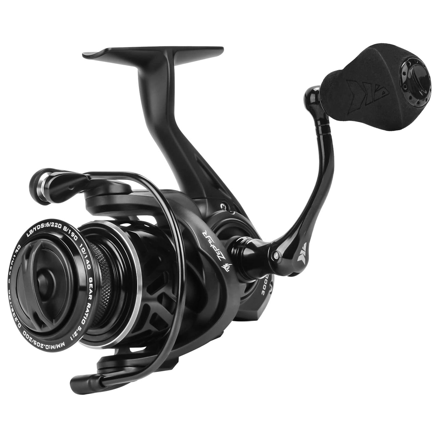 KastKing Zephyr Spinning Reel,Size 4000 Fishing Reel, Light Weight Ultra Smooth Powerful Spinning Fishing Reels