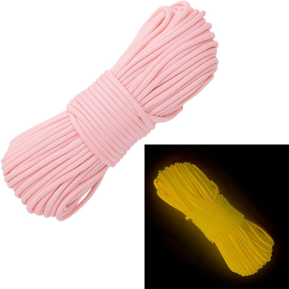 Glow in The Dark Zesty 550lb Paracord – 21 Strand Luminous Parachute Cord for Nighttime Outdoor Utility