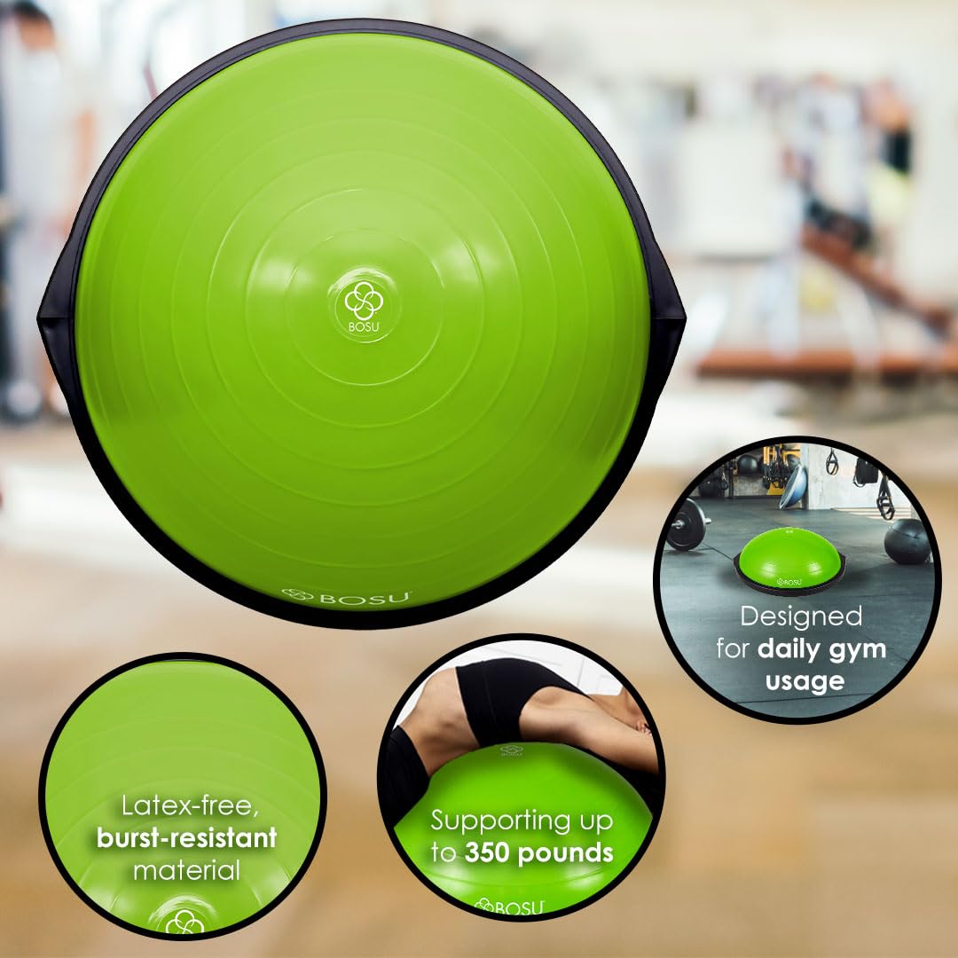 BOSU Home Balance Trainer with Pump, Green/Black