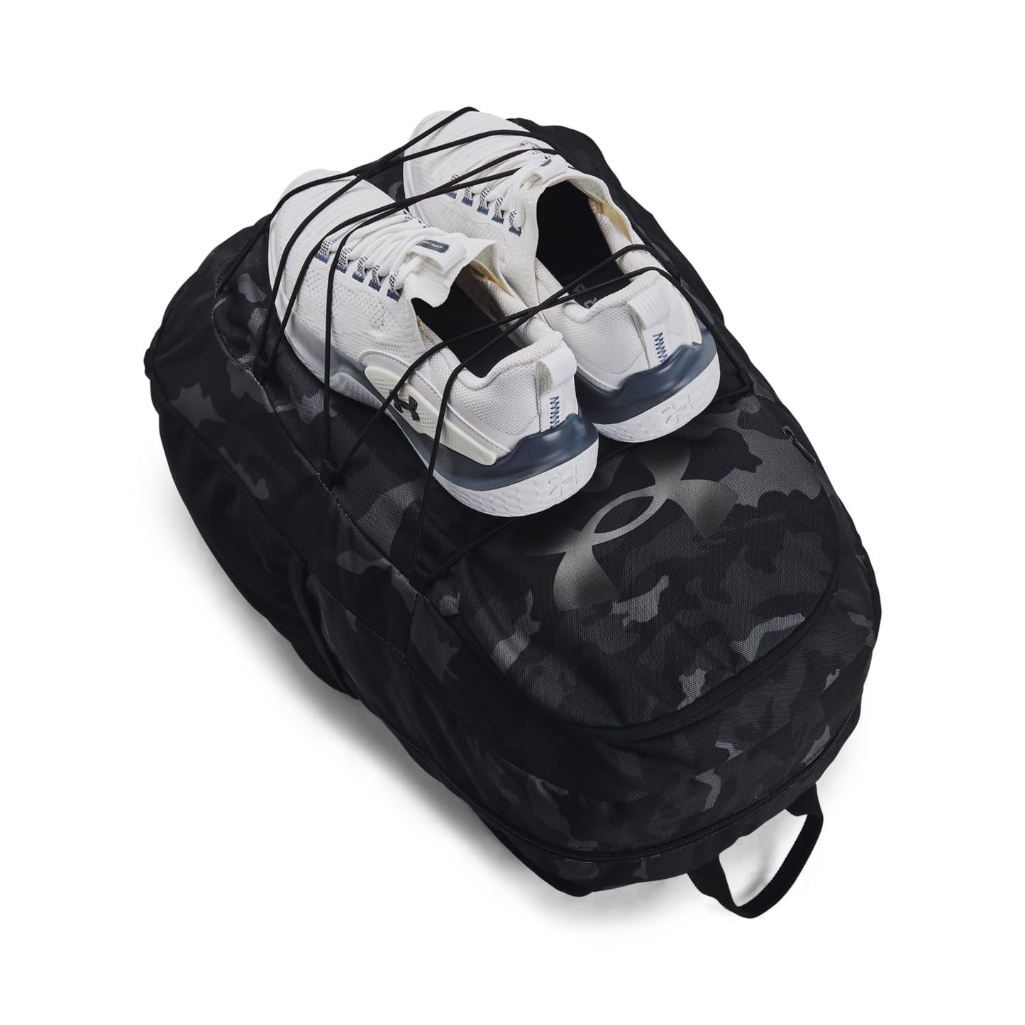 Under Armour Unisex-Adult Hustle Sport Backpack, (023) Black/Black/Metallic Black, One Size Fits All