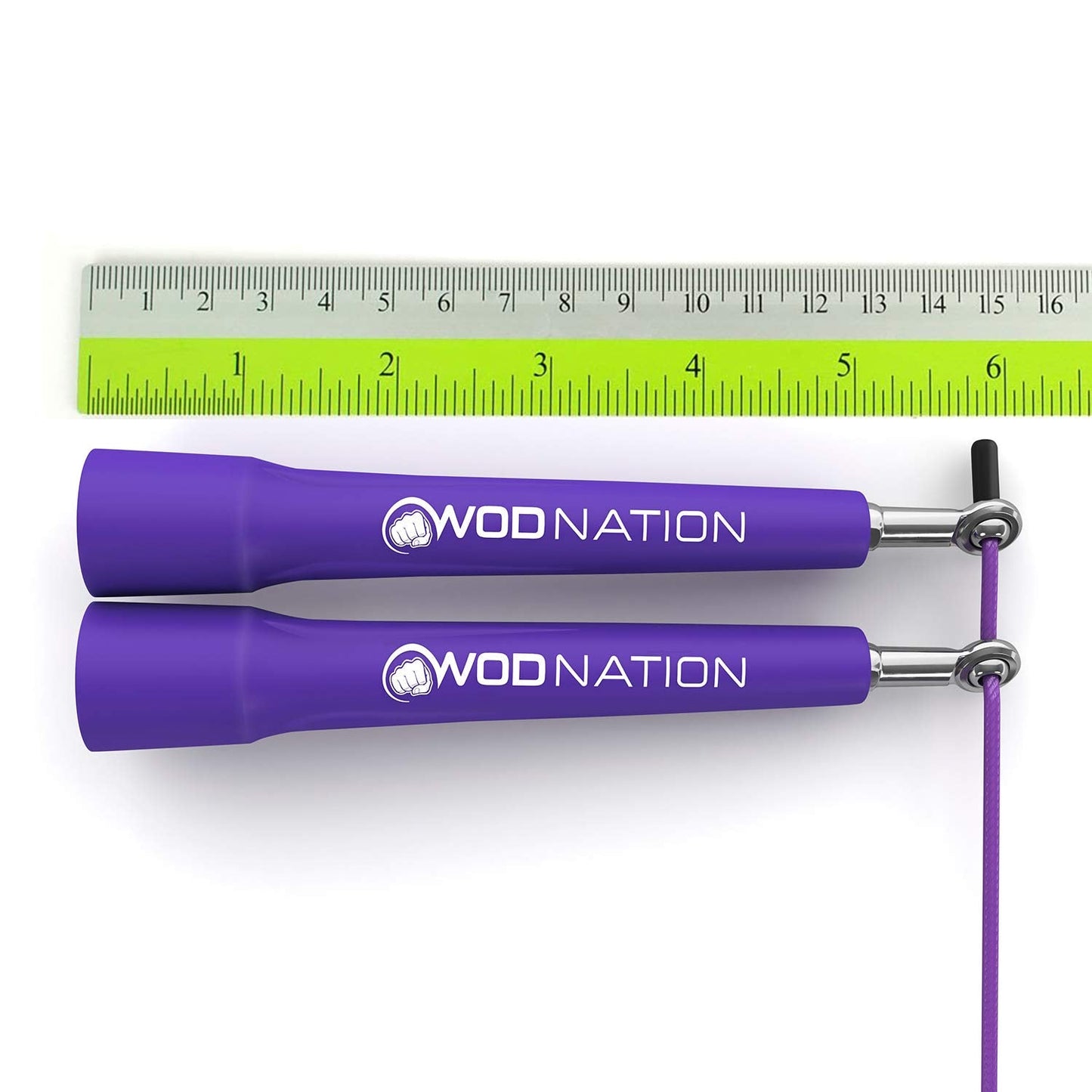 WOD Nation Adjustable Speed Jump Rope For Men, Women & Children - Blazing Fast Fitness Skipping Rope Perfect for Boxing, MMA, Endurance - Purple