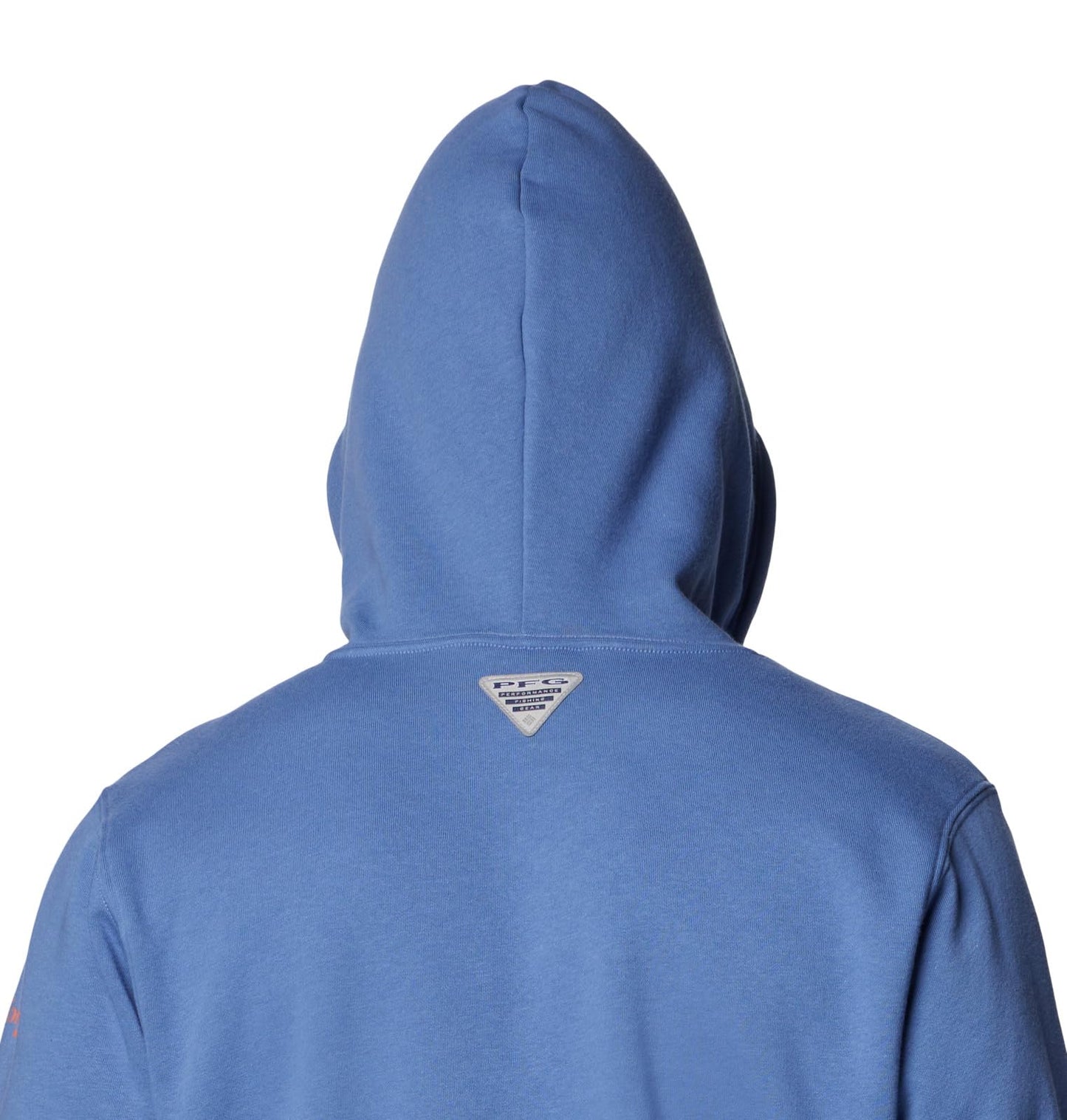 Columbia Men's PFG Fish Flag II Hoodie, Bluebell/Faded Peach USA, Small
