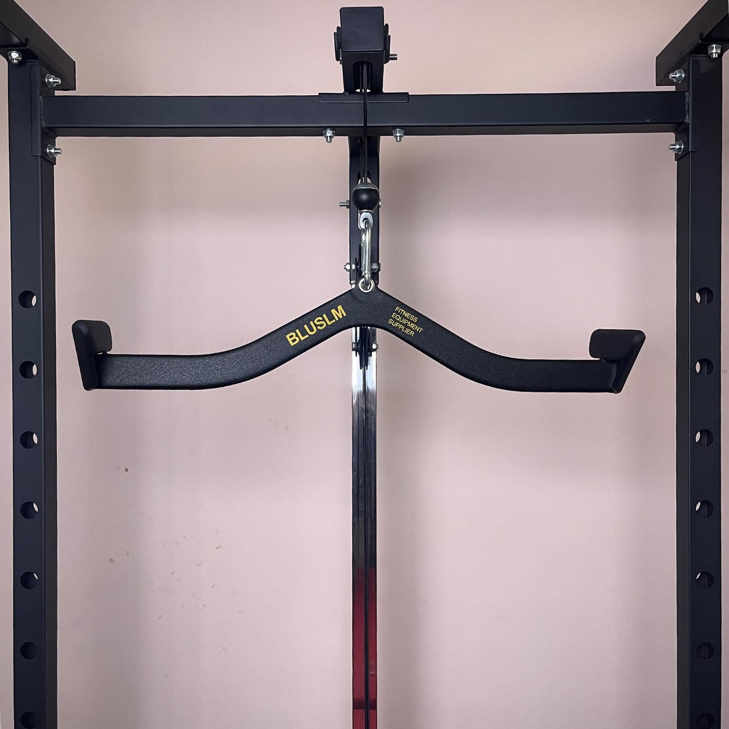 BLUSLM LAT Pull Down Bar for Cable Machine, LAT Pulldown Attachments T Bar V Bar Cable Attachment, Back Tricep Bar Strength Training Handle (BL4PLUS)
