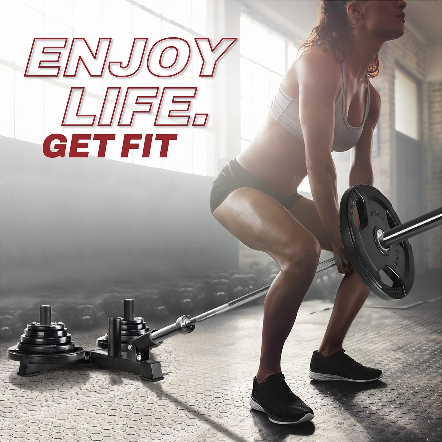 Yes4All Premium T Bar Row Multifunction 3 in 1 (T-bar Row - Weight Plate Holder - Barbell Holder) - 360° Swivel & Easy to Install – Fits 2” Olympic Bars & Weight Plates