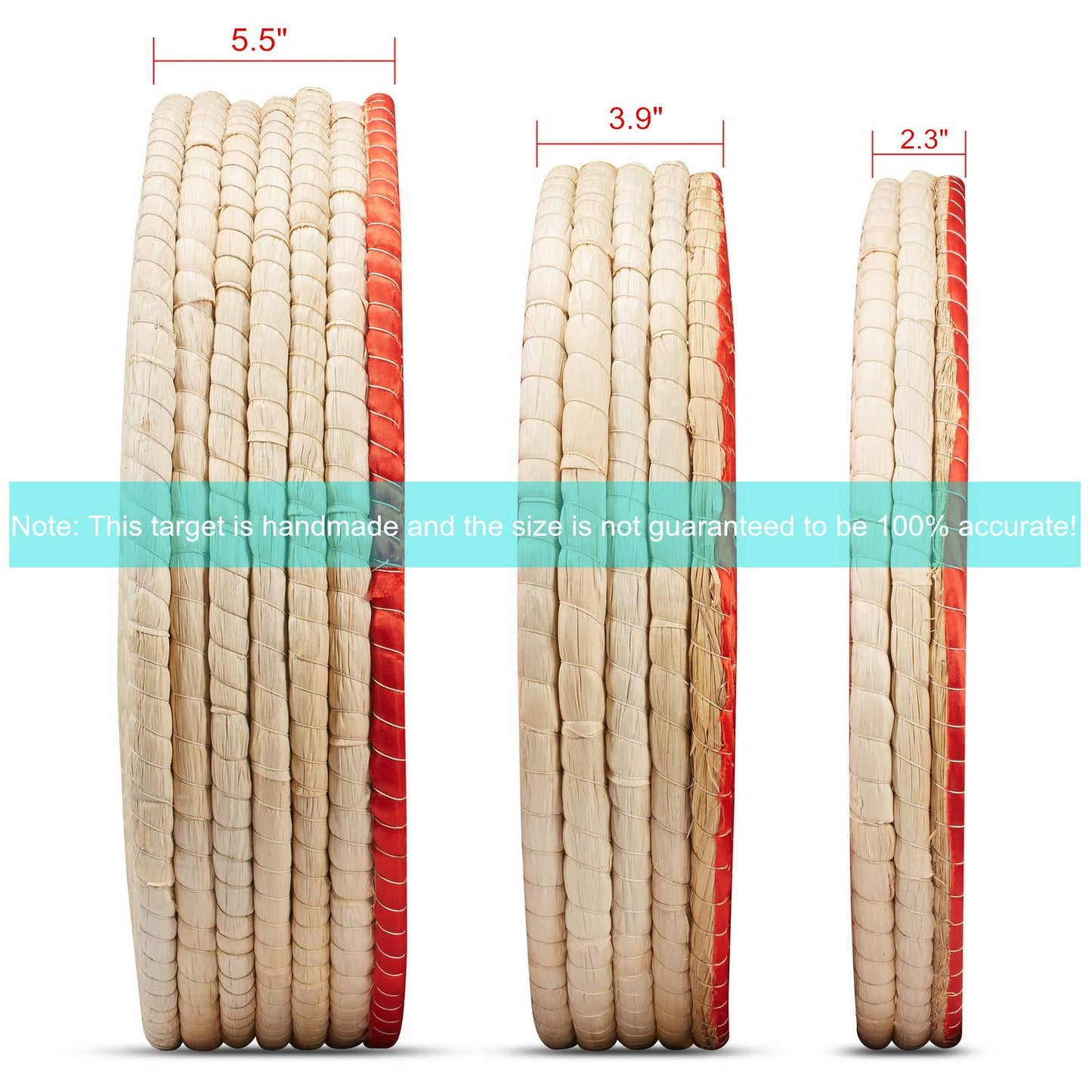 KAINOKAI Traditional Hand-Made Straw Archery Target,Arrow Target for Recurve Bow Longbow or Compound Bow(22in / 7 Layers)