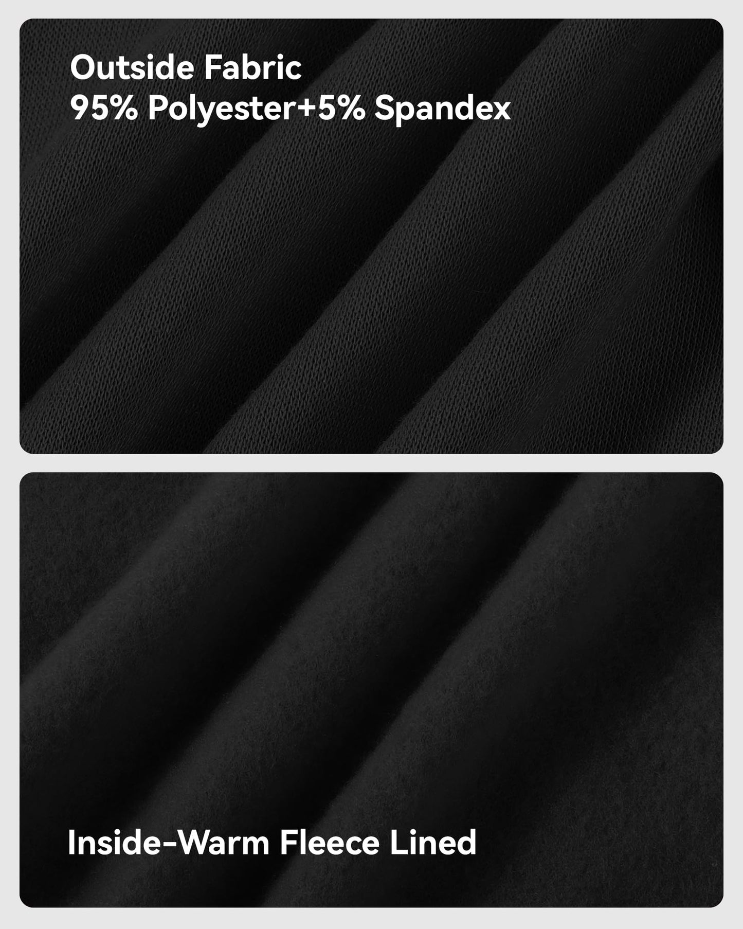 KEREDA Girls Half Zip Hoodies Fleece Pullover Sweatshirt Long Sleeve Winter Clothes Thumb Hole Black 9-10 Years