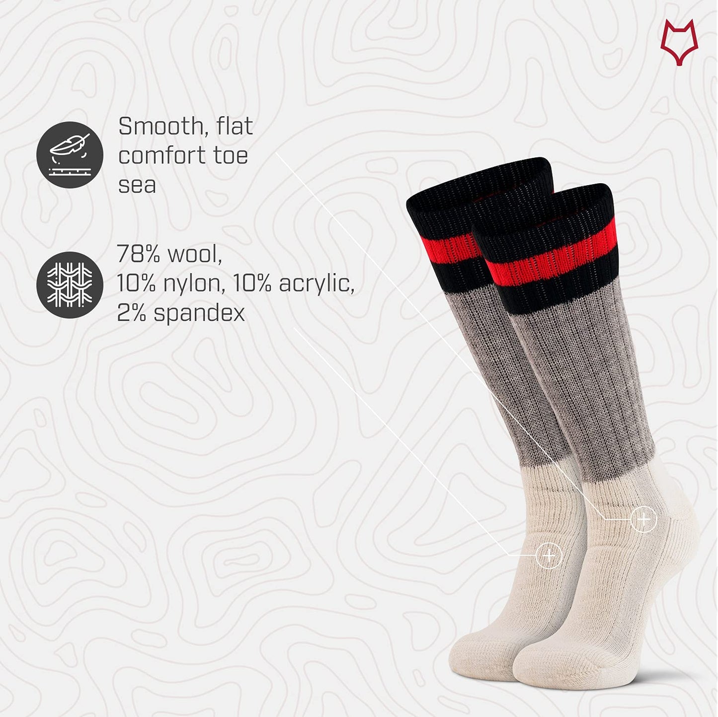 Fox River Men's Standard Over The Calf Military Medium Weight | Extra Cushion | Army Colors | Ultimate Comfort | All Condition Socks, Grey, Large