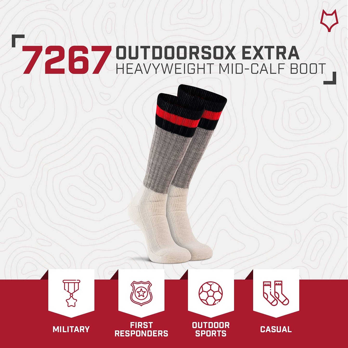 Fox River Men's Standard Over The Calf Military Medium Weight | Extra Cushion | Army Colors | Ultimate Comfort | All Condition Socks, Grey, Large