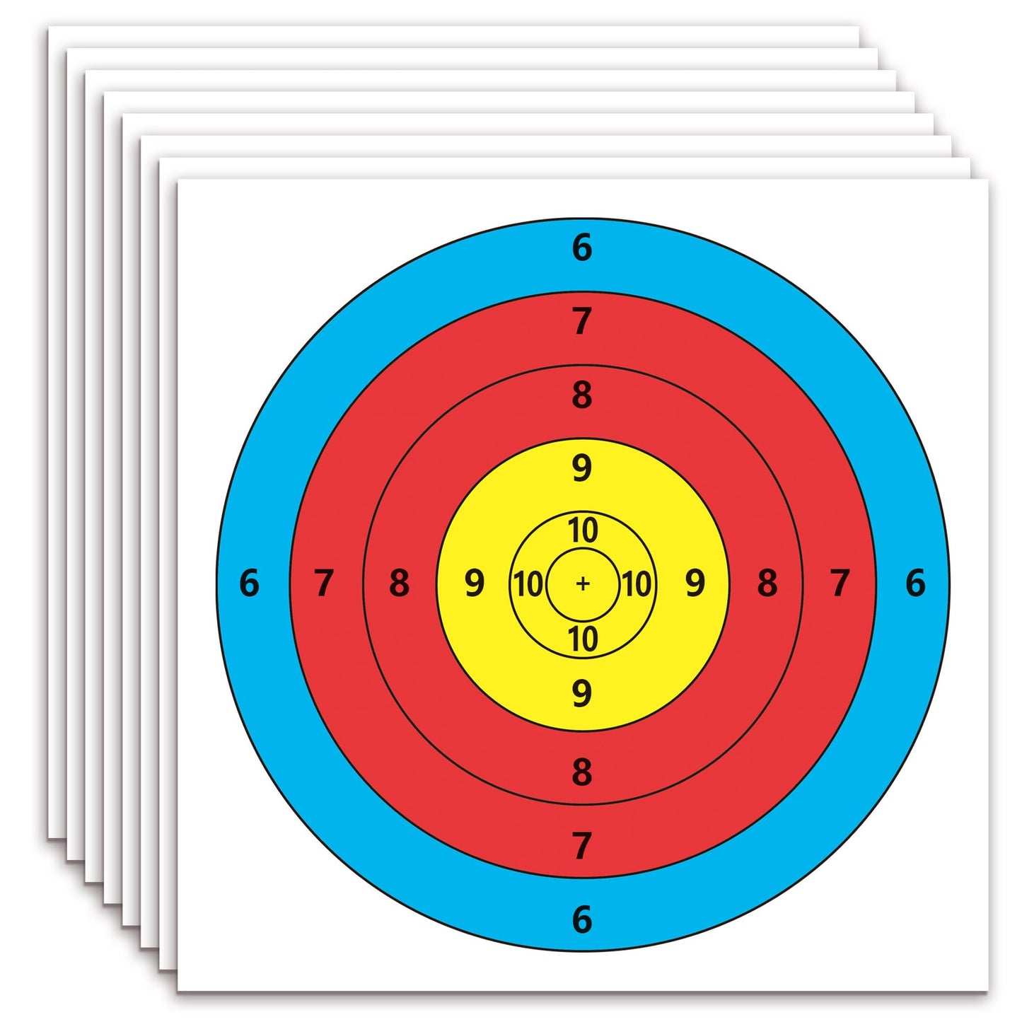 MOLFUJ Archery Targets Paper, 20pcs/50pcs Bow and Arrow Targets for Hunting Backyard, Archery Target Practice Accessories(5 Rings,15.7x15.7in)