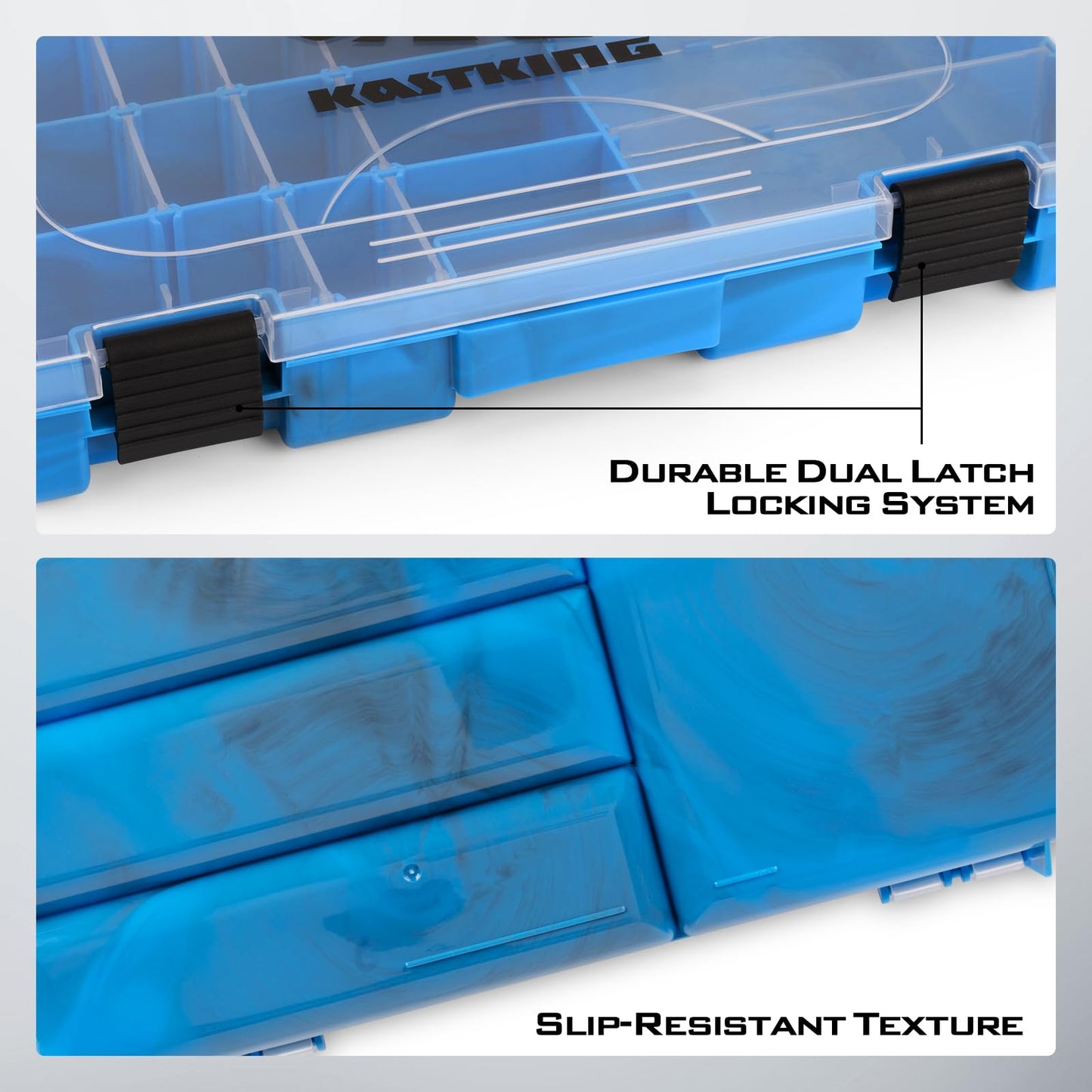 KastKing Bait Vault Camouflage Tackle Box, Plastic Tackle Trays, Fishing Tackle Box Storage Organizer with Removable Dividers, 2 Packs Lure Boxes Terminal Tackle Storage, Right Angle