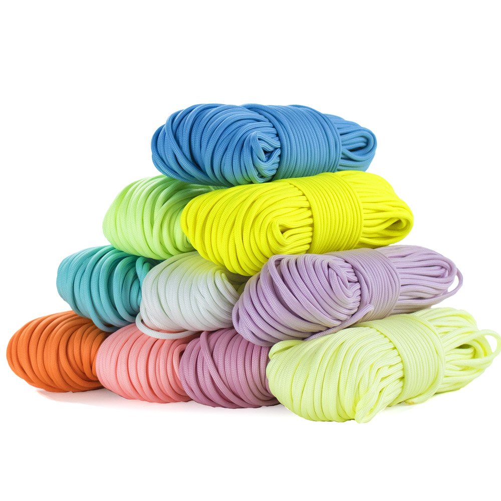 Glow in The Dark Zesty 550lb Paracord – 21 Strand Luminous Parachute Cord for Nighttime Outdoor Utility