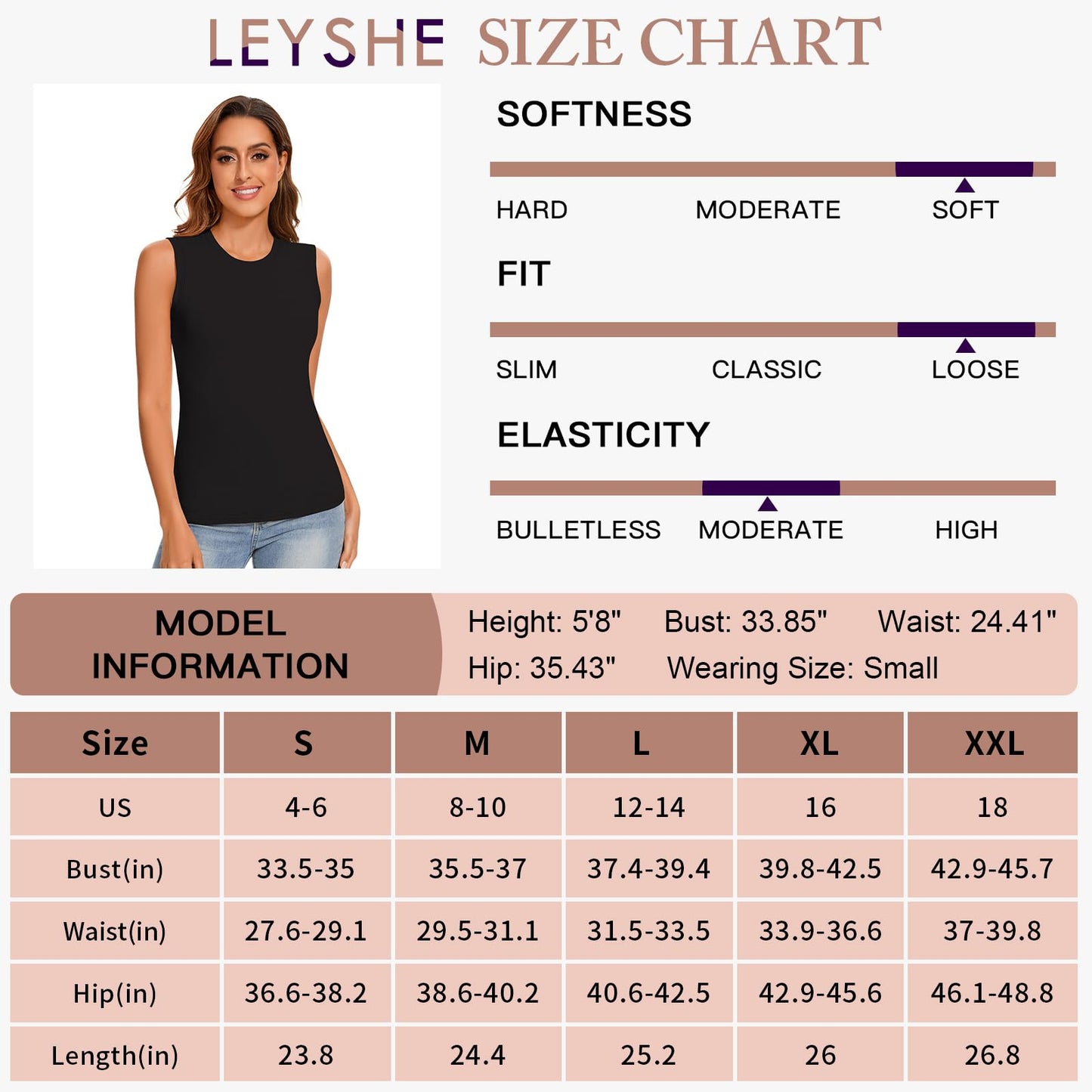 LEYSHE Thermal Tank Top Shirt Fleece Lined Undershirt Sleeveless Camisole Thermal Tops Warm Base Layer Winter Cold Weather