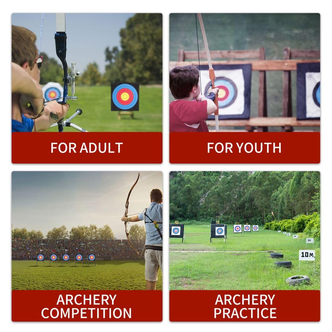 SPG Archery Target for Backyard Adult - EVA Foam Big Archery Target for Bows up to 50 Lbs, Durable Bow and Arrow Target for Backyard Shooting Practice with Arrow Puller (4 Inches Thick)