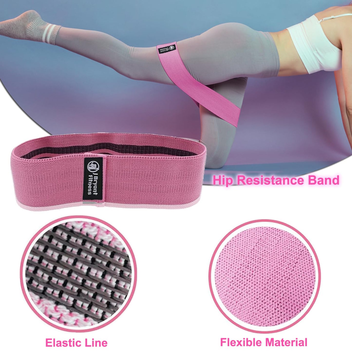 J Bryant Barbell Pad Set with 2 Ankle Straps for Cable Machines, Hip Resistance Band, Weight Lifting Straps, Thick Cushion Hip-Thrusts Pad with Carry Bag for Squats Bench Press Workout