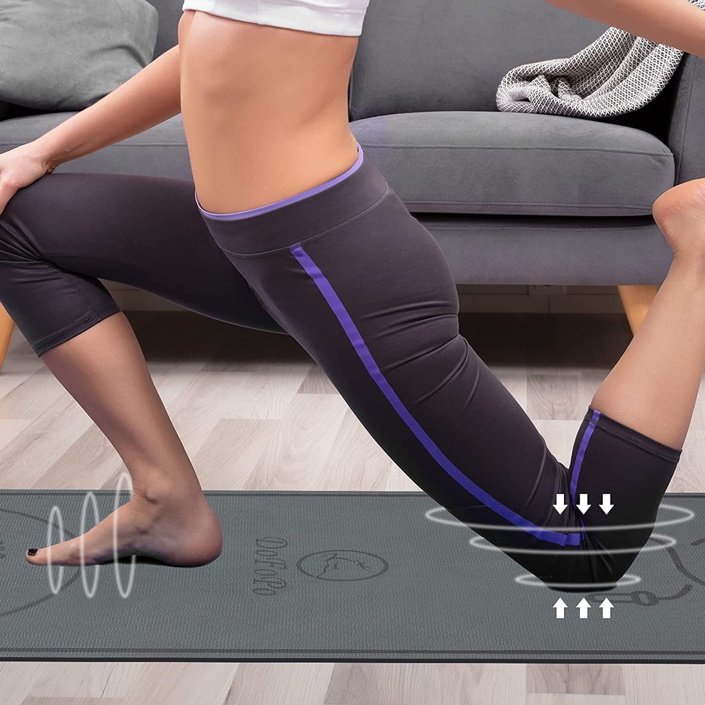 Jump Rope Mat 71"x31" Larger Non-Slip Indoor Outdoor Exercise Fitness Mat, Crossrope Jump Rope Pad, High-Density Workout Shock Absorption Jump Mat for Home Gym Flooring Concrete Jumping Rope