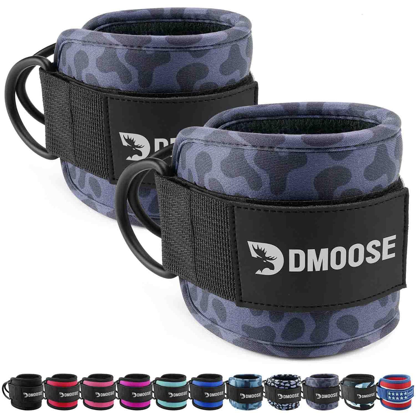 DMoose Ankle Strap for Cable Machine - One Size Fit with Premium Padding, Glute Kickback Ankle Strap, Ankle Cable Straps for Workout, Booty Workout, Leg Extension, Hip Abductors & Lower Body Exercises
