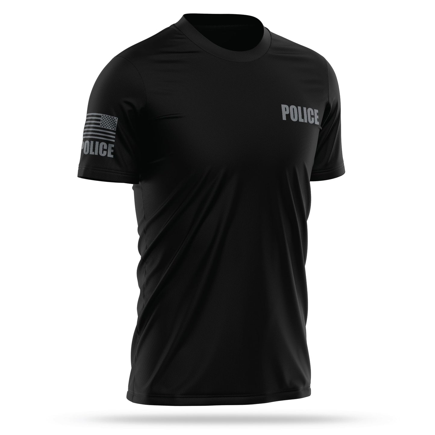 13FA 100% Poly Police Shirts for Men | USA Patriotic Lightweight Tee | Micro Polyester Moisture-Wicking Quick-Dry Comfort. Perfect for Training, Gym, and Active Wear.